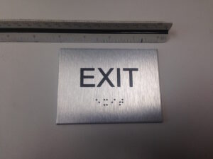 ADA Signs in Brushed Aluminum ACM