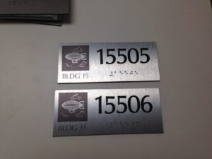 Unit ID in brushed aluminum