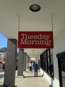 blade sign in a breezeway