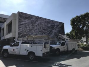 mural on an outside wall