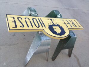 Paint drying on SandBlast Sign