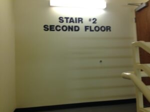 Painted Stairwell Level Sign