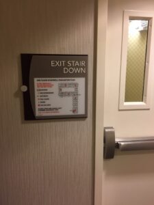 Evacuation Map and Exit Signs