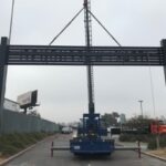 Road Archway Install with crane