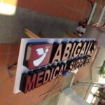 Channel Letters Abigails Medical Supplies in shop