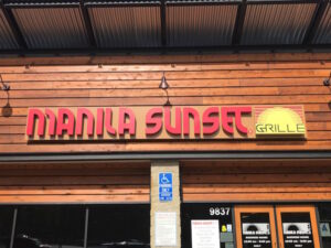 Restaurant Channel letters Manila Sunset