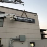 Channel letter Frontwave On Crane