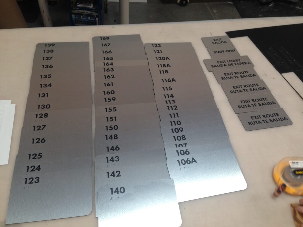 ADA Room ID Signs ready for install